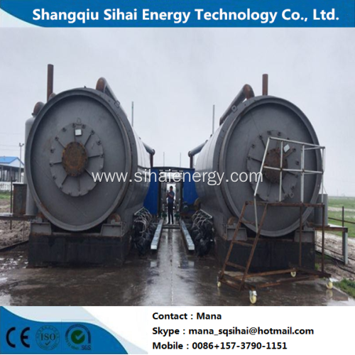 5 Tons Waste Tire Recycling To Oil Machine